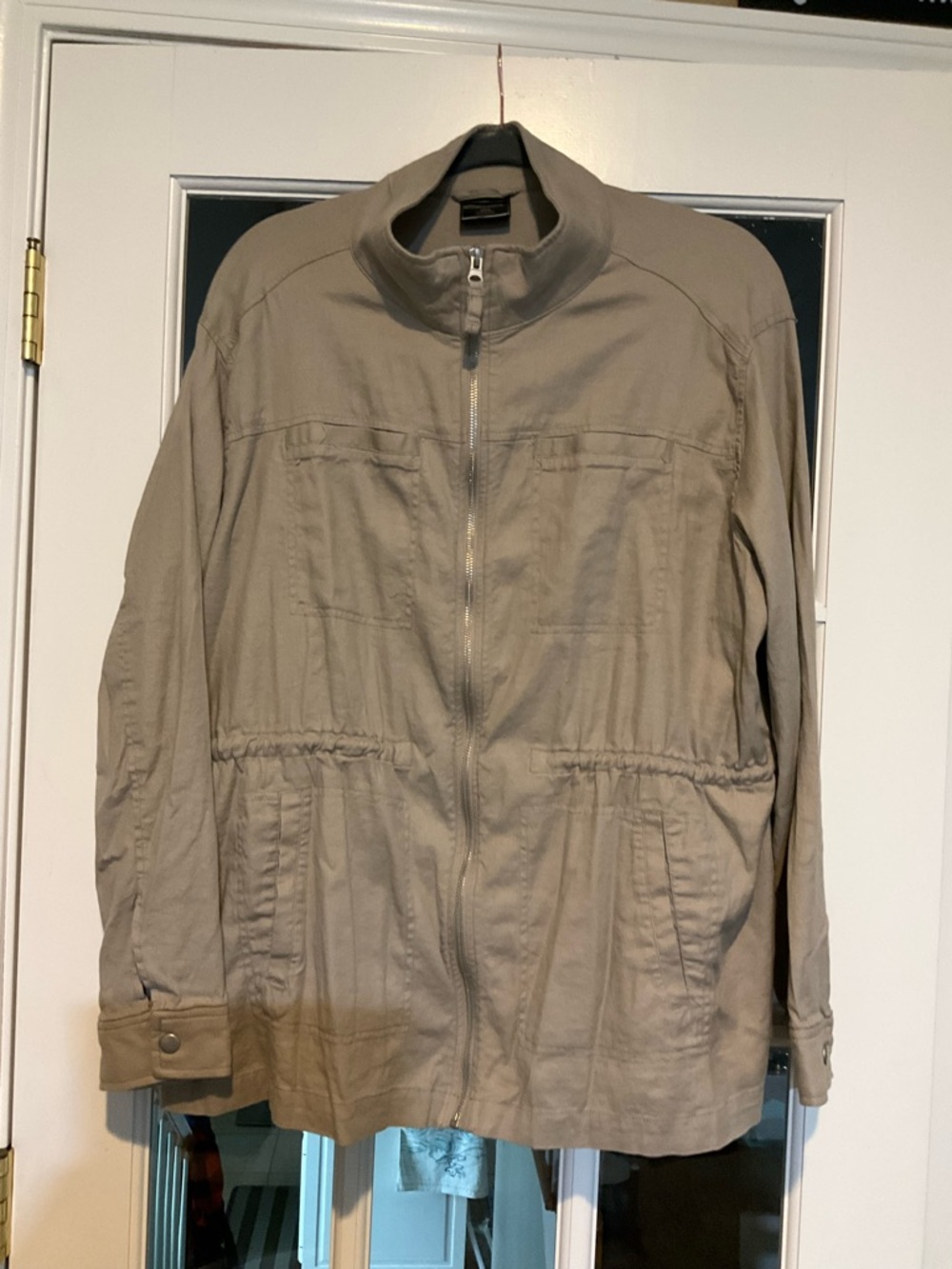 32 Degrees Cool Trace Drawstring Jacket Khaki  NWOT